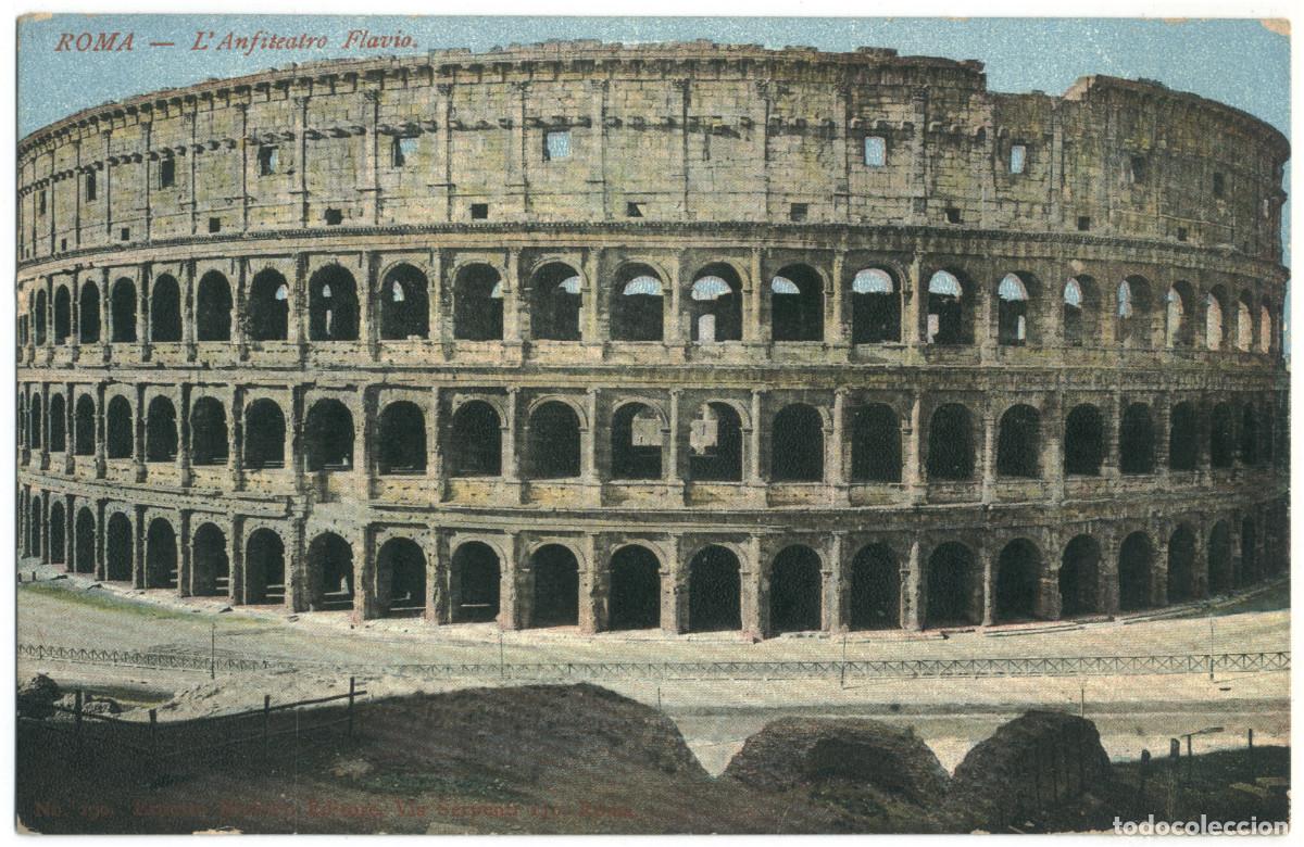 Postales: ROMA_Anfiteatro Flavio_Sin datos / Teatros antiguos Italia