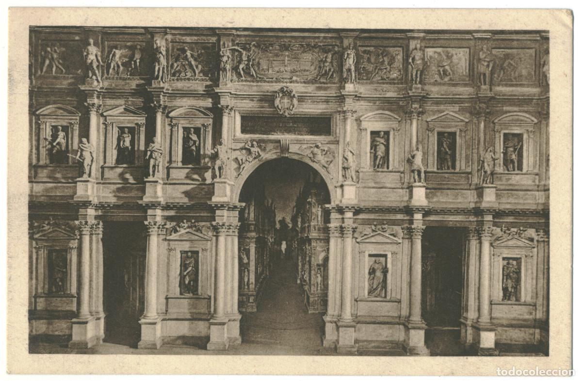 Postales: VICENZA_Teatro Olimpico, Scena (Palladio 1582)_L. Chiovato / Teatros antiguos Italia
