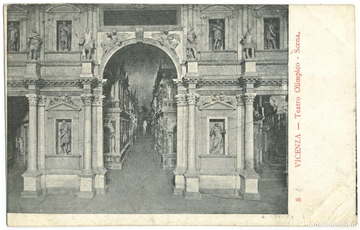 Postales: VICENZA_Teatro Olimpico, Scena_G. Suso & G / Teatros antiguos Italia