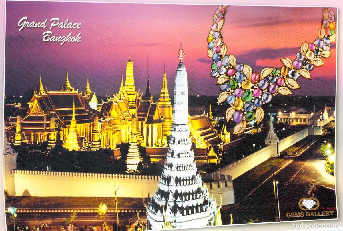 Postales: Postal Publicitaria de Gems Gallery y el Gran Palacio de Bangkok