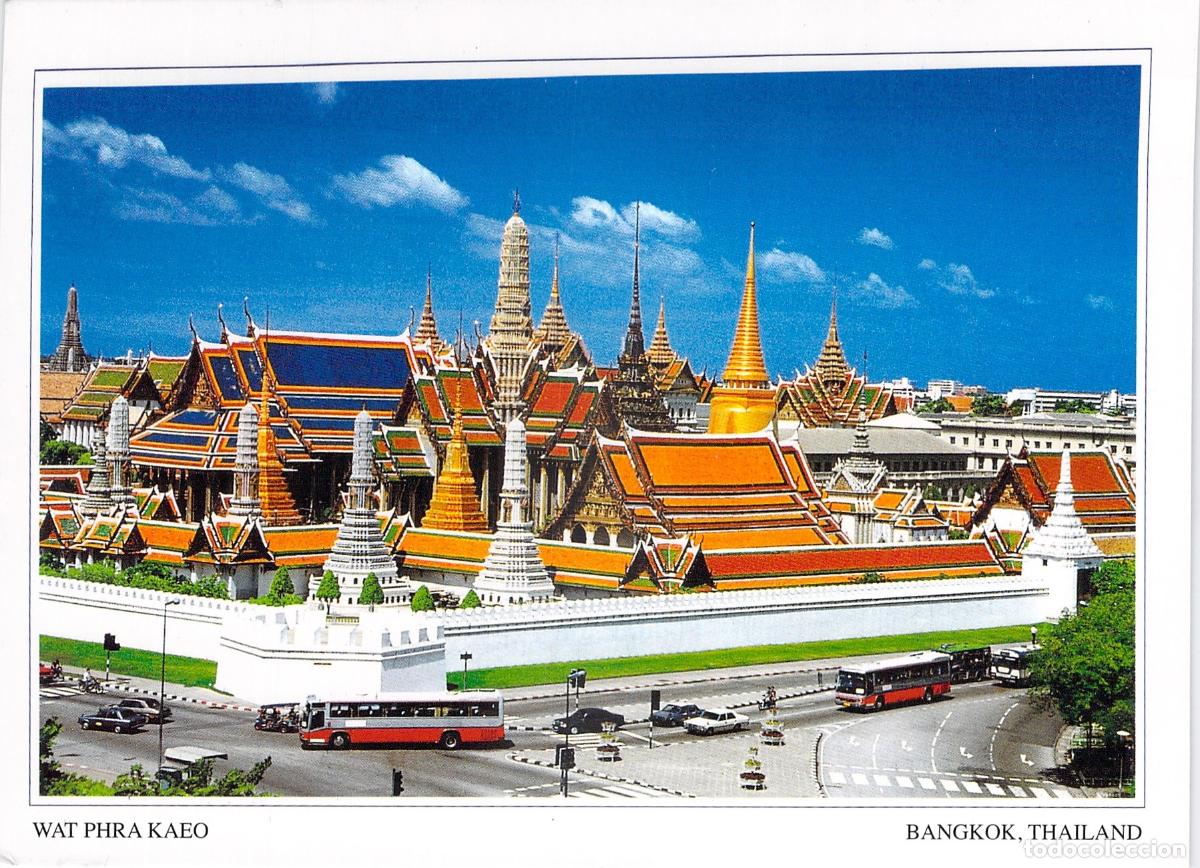 Postales: Postal del Templo del Buda de Esmeralda Wat Phra Kaeo Bangkok Tailandia