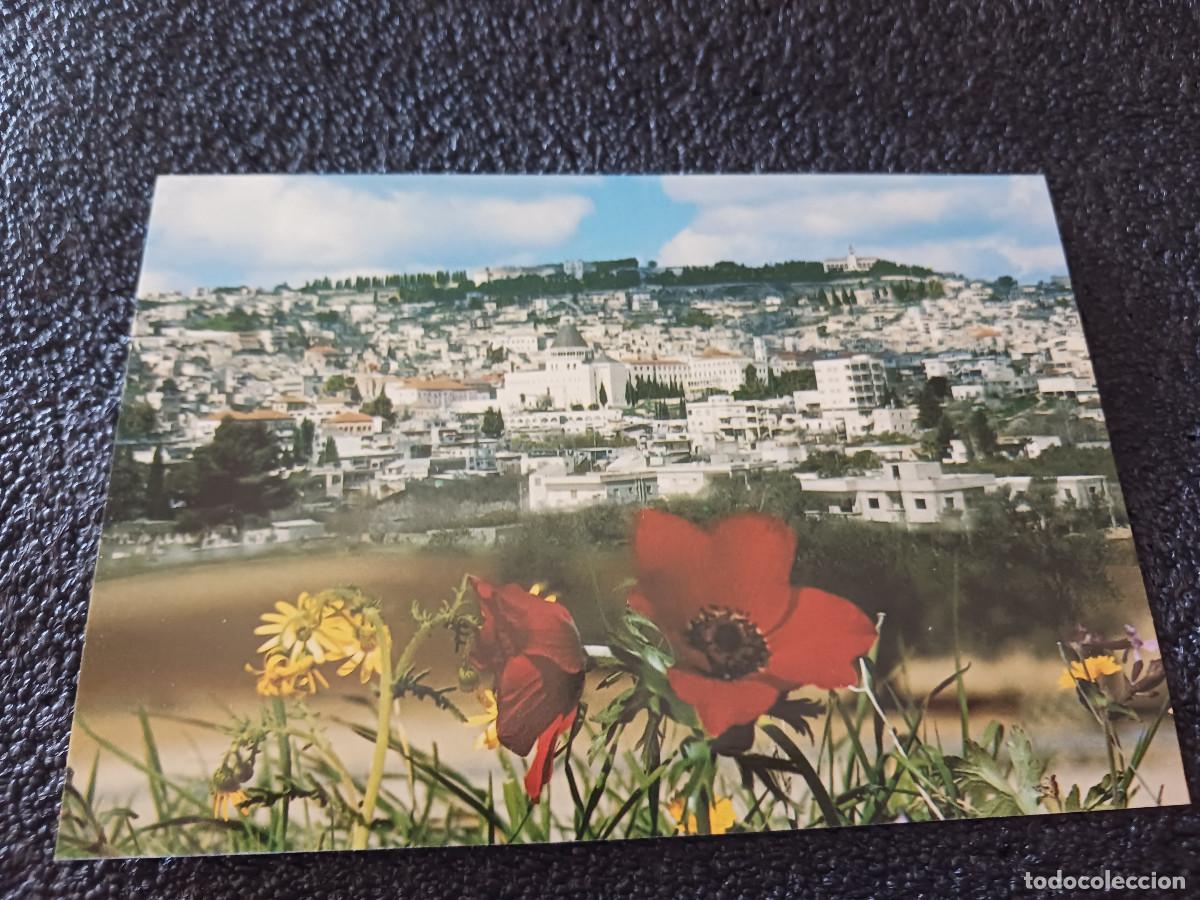 Postales: nazareth, vista parcial, impreso en tierra santa