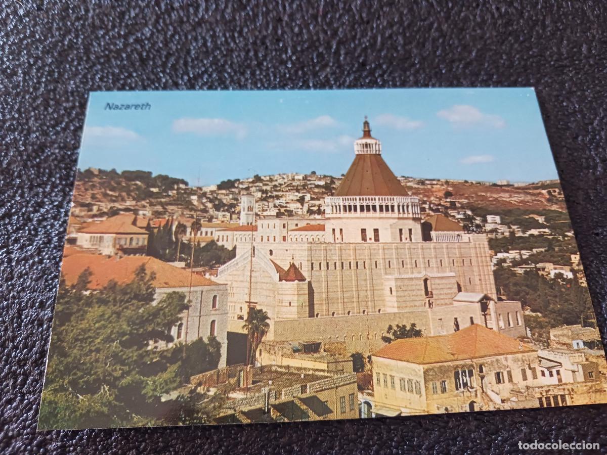 Postales: nazareth, vista parcial iglesia de la anunciacion, impreso en tierra santa
