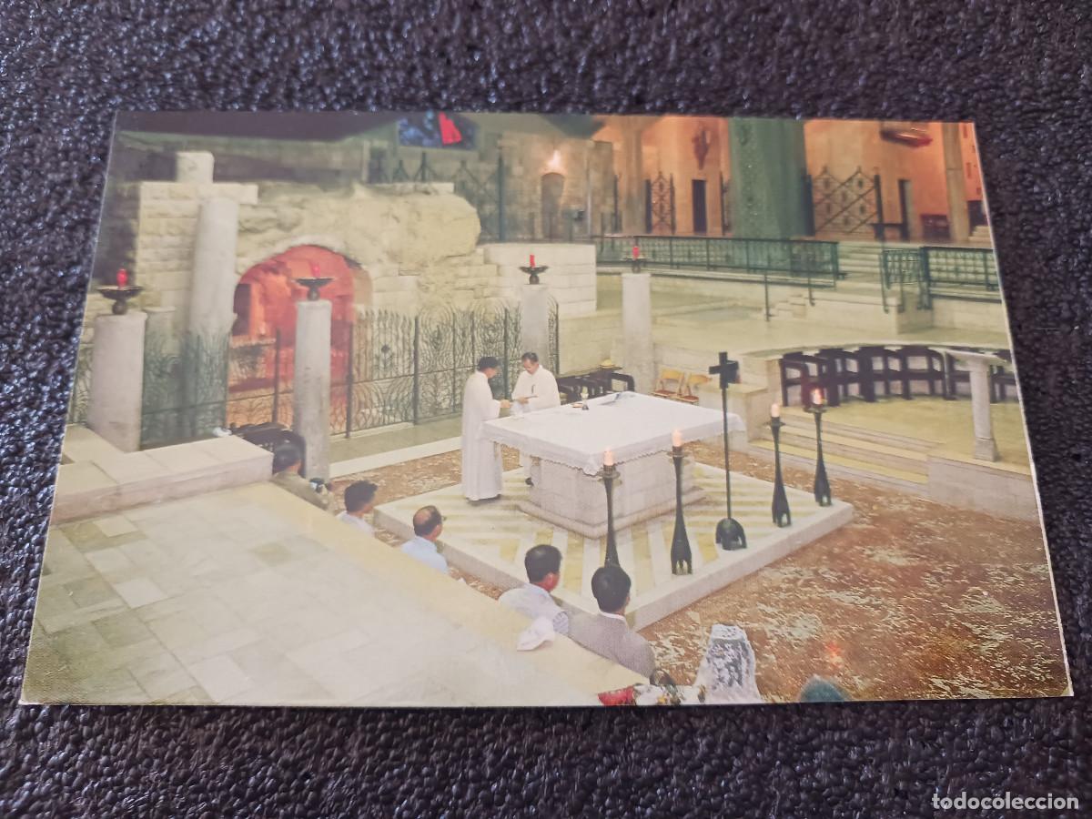 Postales: nazareth, gruta con restos de la casa de maria, photo garo