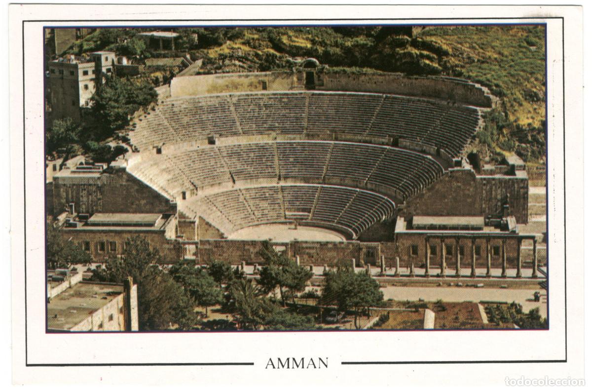 Postales: AMMAN (Jordan)_Teatro romano_H. K / Teatros romanos Oriente Medio