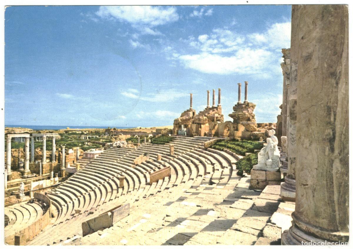 Postales: LEPTIS MAGNA (Libya)_Teatro Romano_Aula / Teatros romanos Oriente Medio