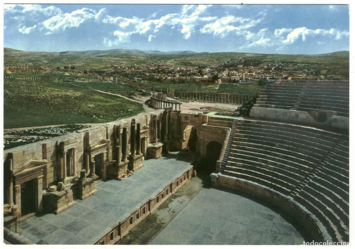 Postales: JERASH (Jordan)_Amphitheatre_Holy Views. 190 / Teatros romanos Oriente Medio