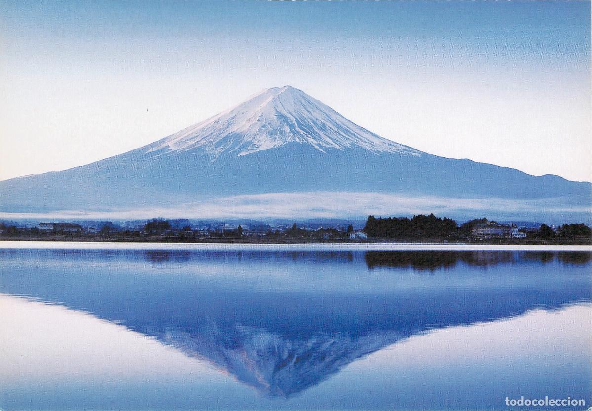 Postales: Postal del Monte Fuji y su Reflejo en el Lago, Jap&oacute;n