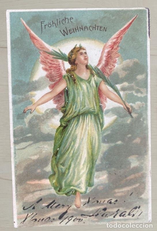 Postales: CPA China 1900 Oficina Alemana Shanghai a Amoy via Hong Kong - Sello Alemania Overprint Rara