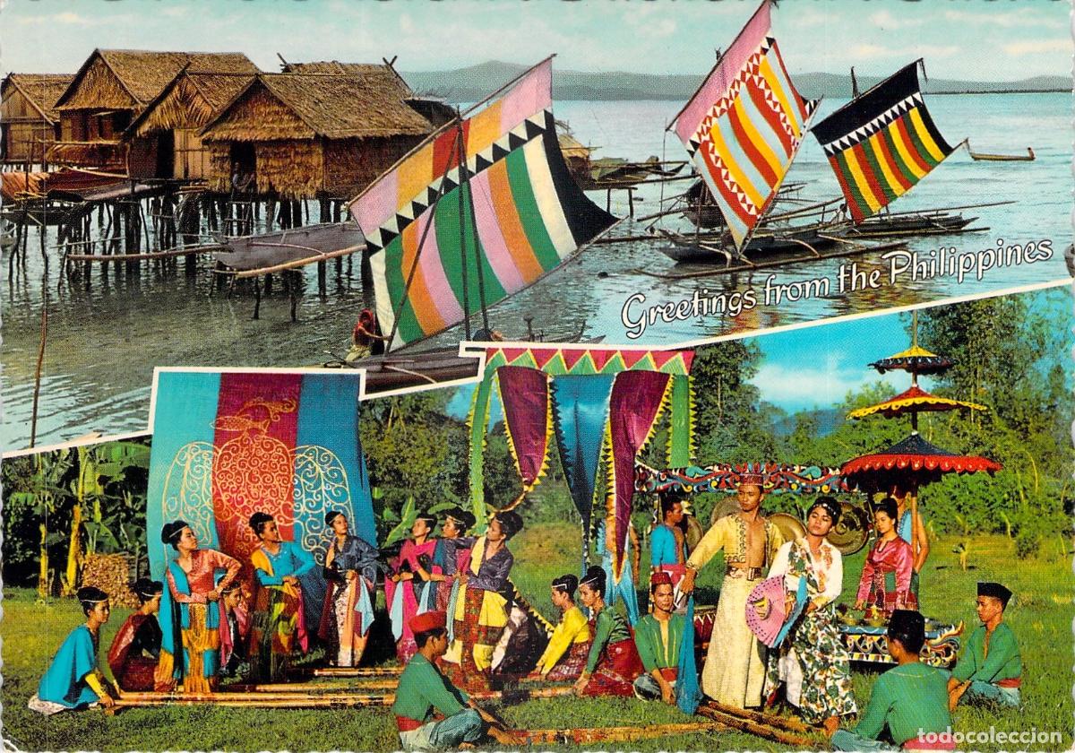 Postales: Postal de Filipinas con Danzas de Mindanao y Vintas de Zamboanga