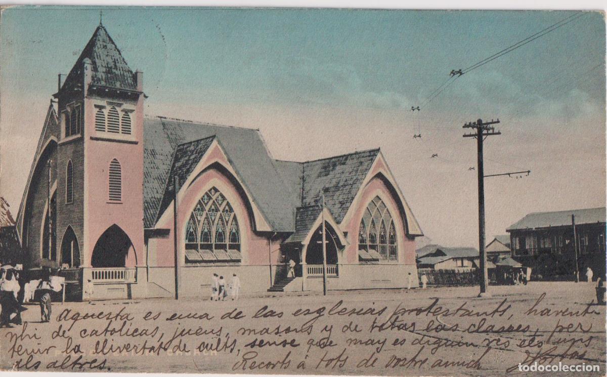 Postales: FILIPINAS, MANILA, IGLESIA PROTESTANTE - KEMLEIN &JOHNSON - CIRCULADA