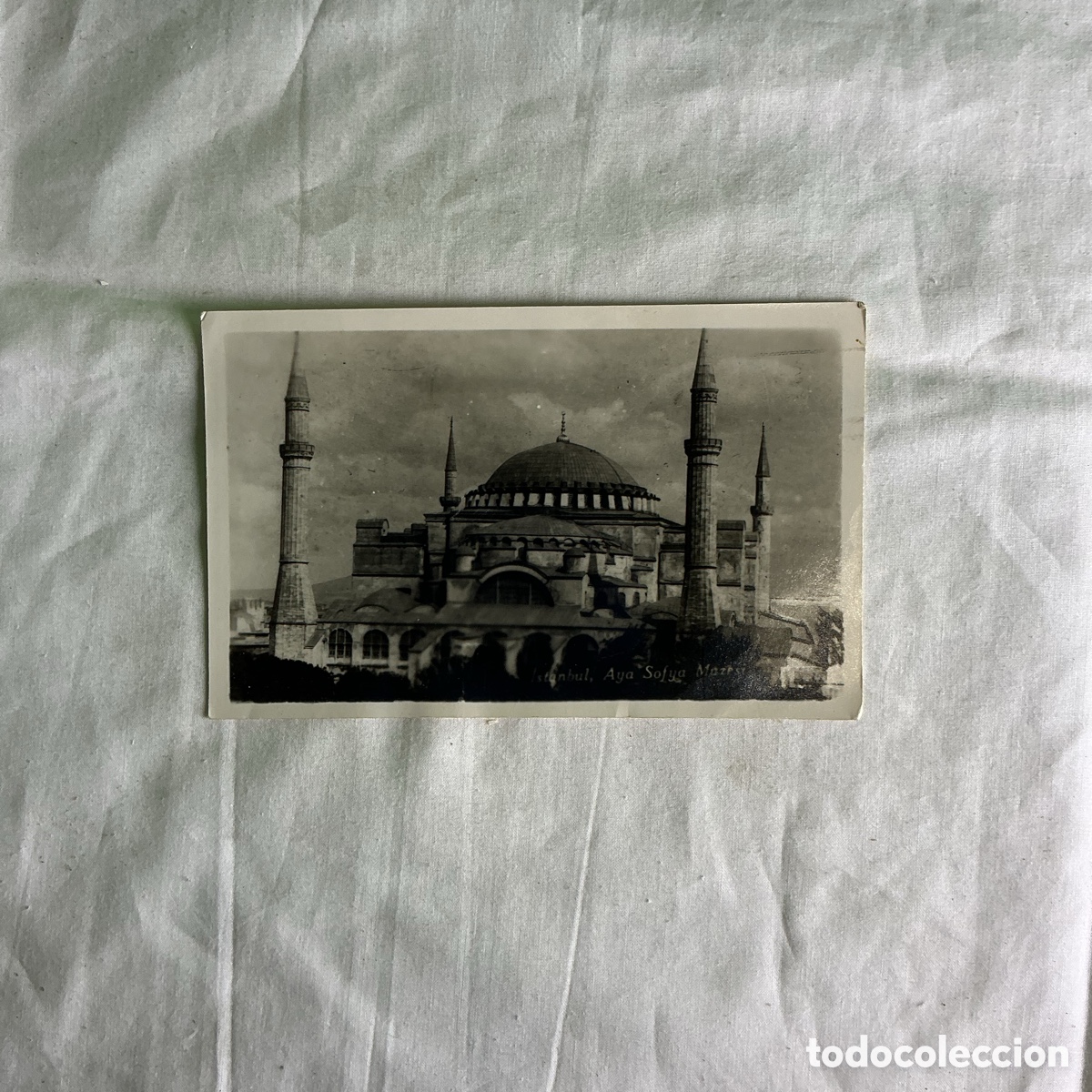 Postales: Postal Estambul Santa Sof&iacute;a Blanco y negro Original de la &eacute;poca 1970
