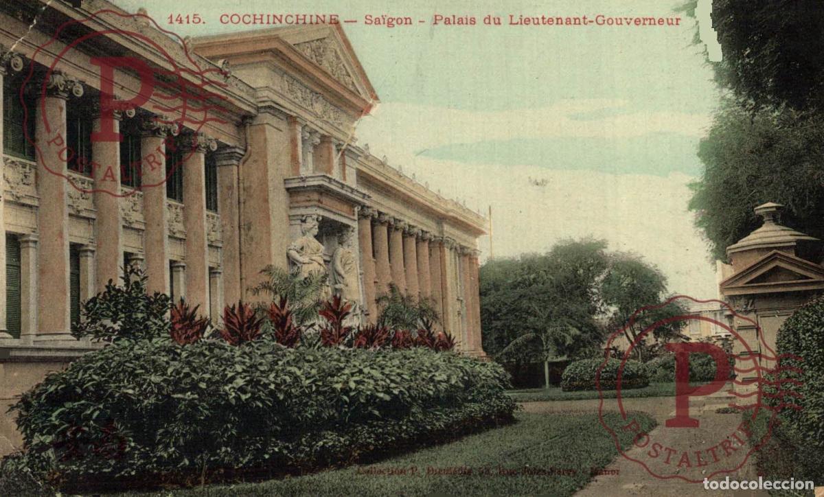 Postales: COCHINCHINE - SA&Iuml;GON - PALAIS du LIEUTENANT GOUVERNEUR - SMALL CRACK ASIE INDOCHINE