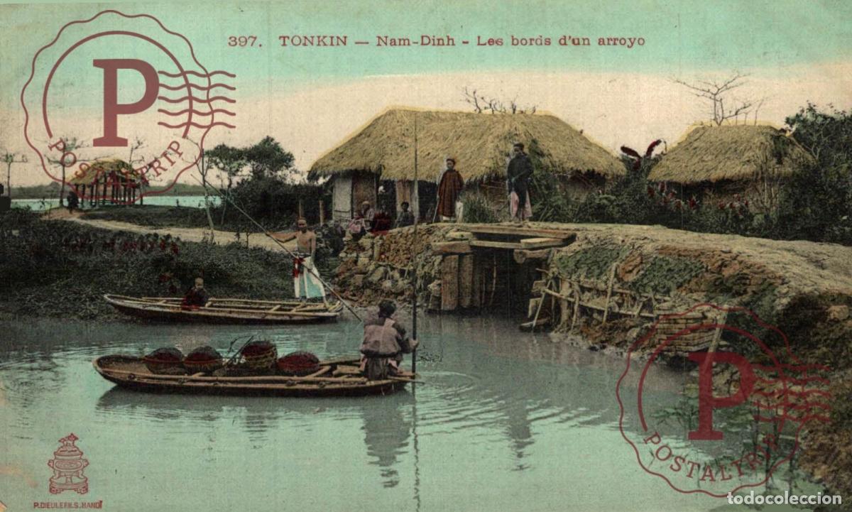 Postales: CPA Asie Vi&ecirc;t-Nam TONKIN - Nam Dinh - Les bords dune Arroyo COCHINCHINE ASIE INDOCHINE