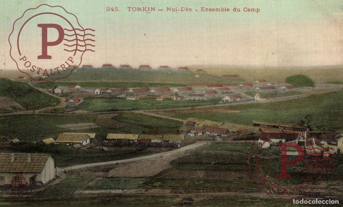 Postales: Ensemble du camp et village de Nui-D&eacute;o au Tonkin ASIE INDOCHINE
