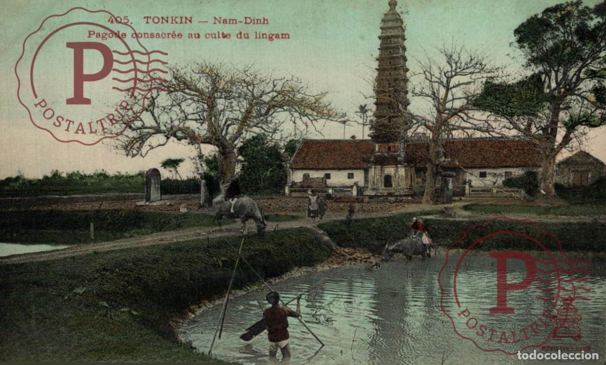 Postales: VIET NAM - NAM DINH Pagode consacr&eacute;e au culte du Lingam ASIE INDOCHINE