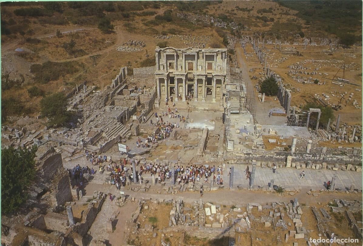 Postales: EFESO. Turqu&iacute;a. Biblioteca de Celso (siglo II d.C.). Sin circular. ED. KESKIN COLOR