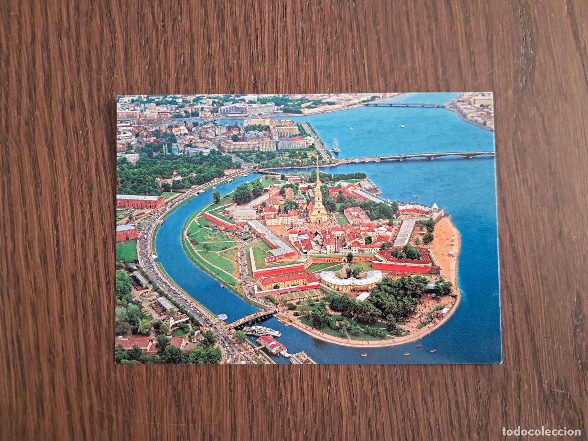 Postales: postal de Rusia, vista panor&aacute;mica fortaleza de San Pedro y San Pablo. San Petersburgo, a&ntilde;o 2010.