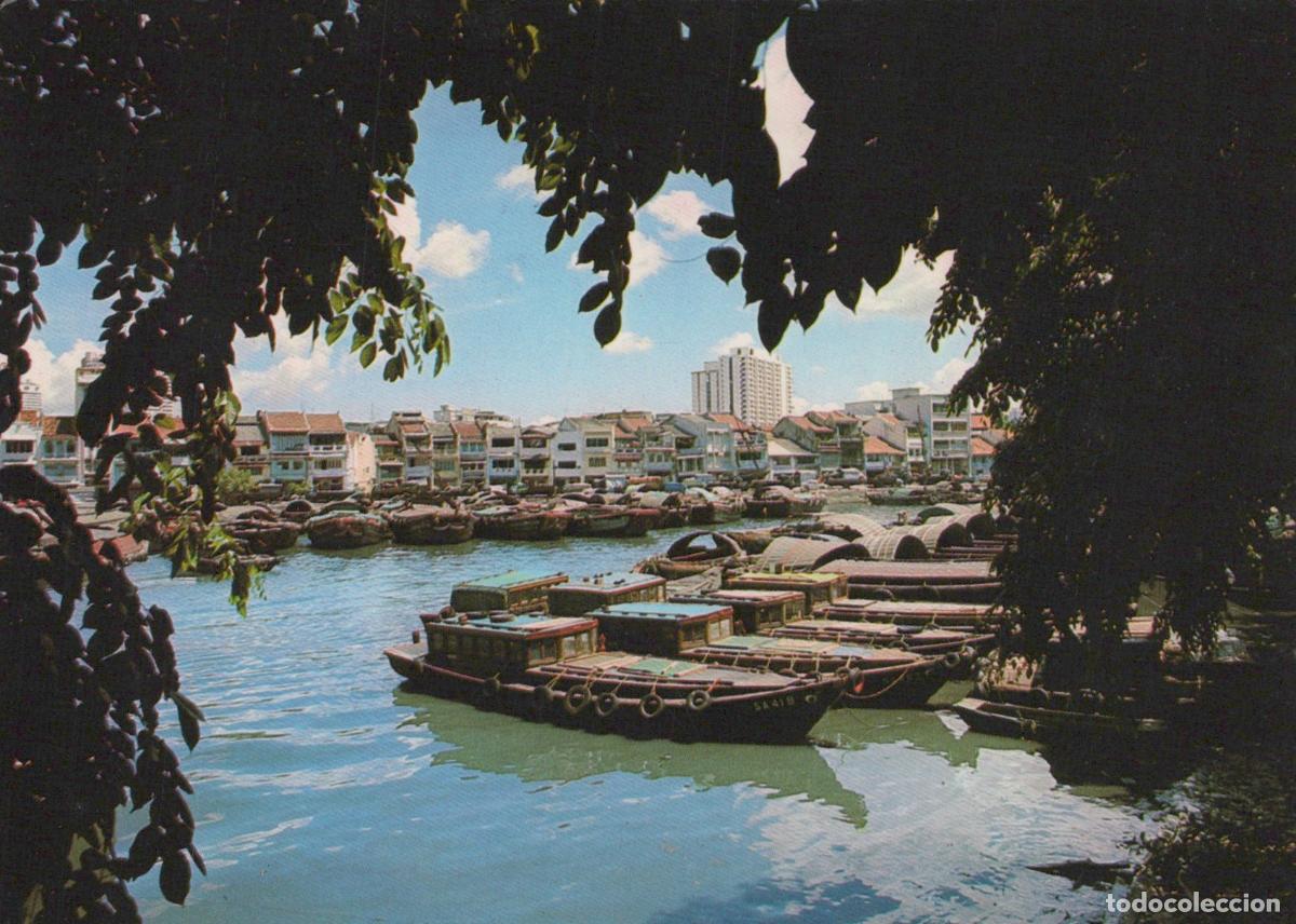 Postkarten: Singapore Singapore River Bateaux Traditionnels Landscape Posted *YAK457