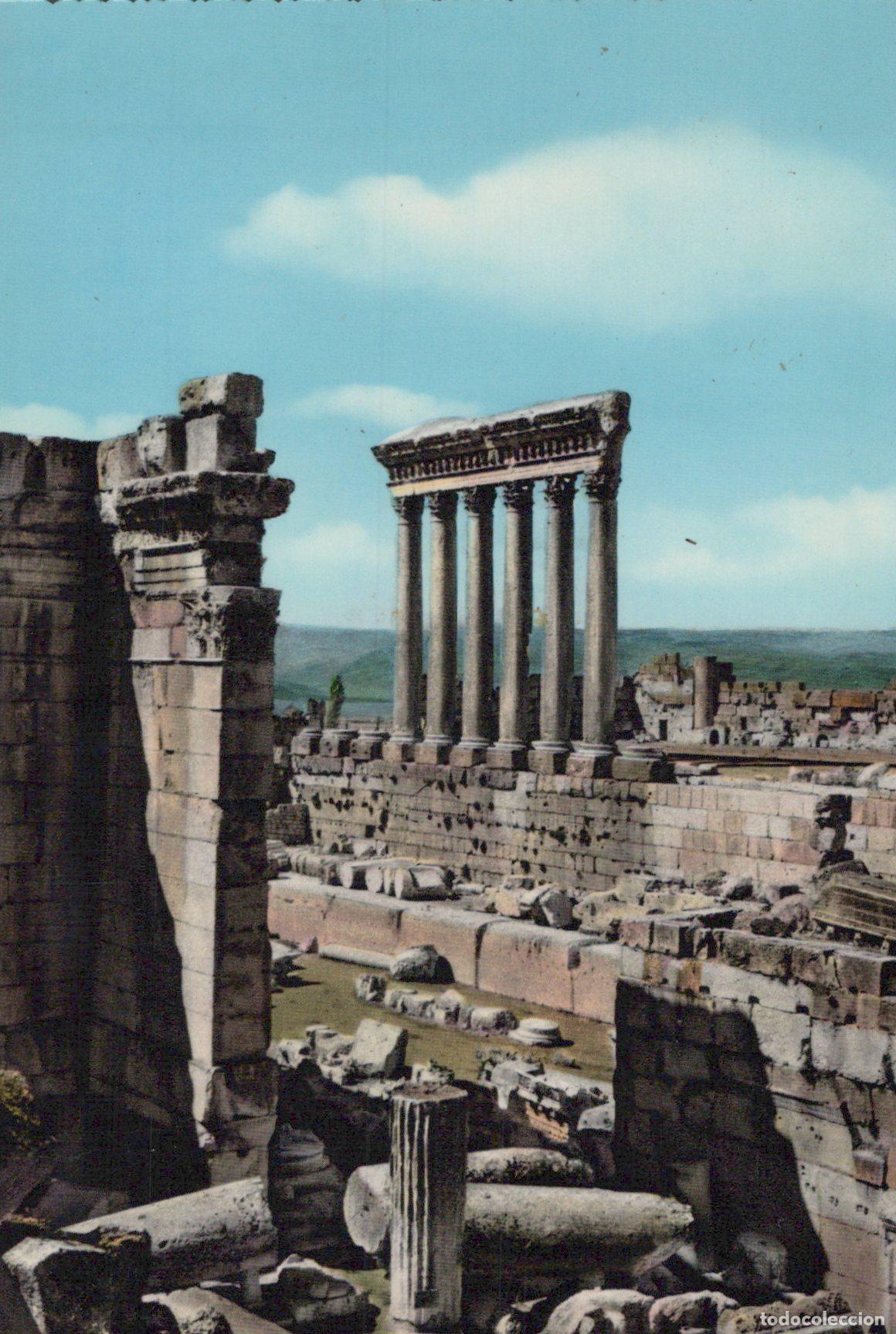 Postkarten: Lebanon Baalbeck Jupiter Temple S Pillars Ancient Ruins Unposted *YAK497