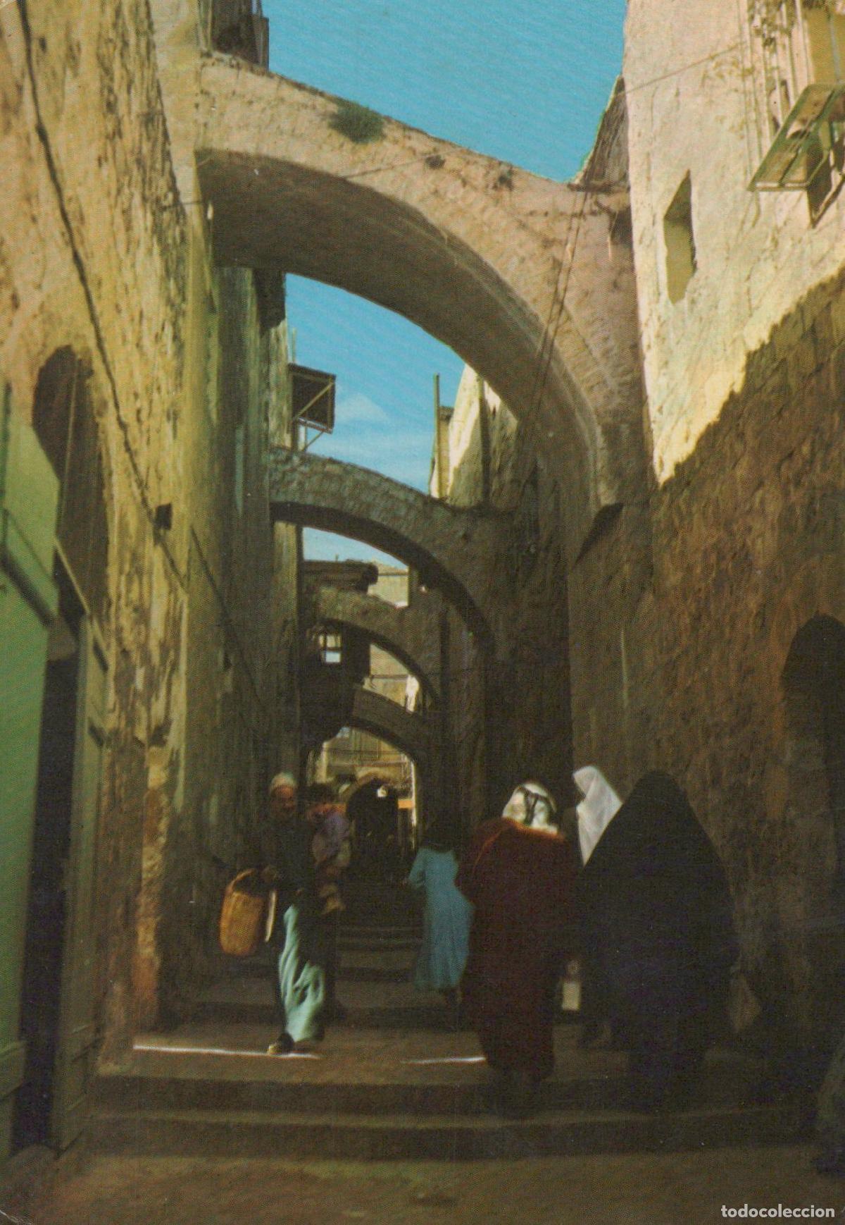 Postkarten: Israel Jerusalem Via Dolorosa Old City Arches People Unposted *YAK786