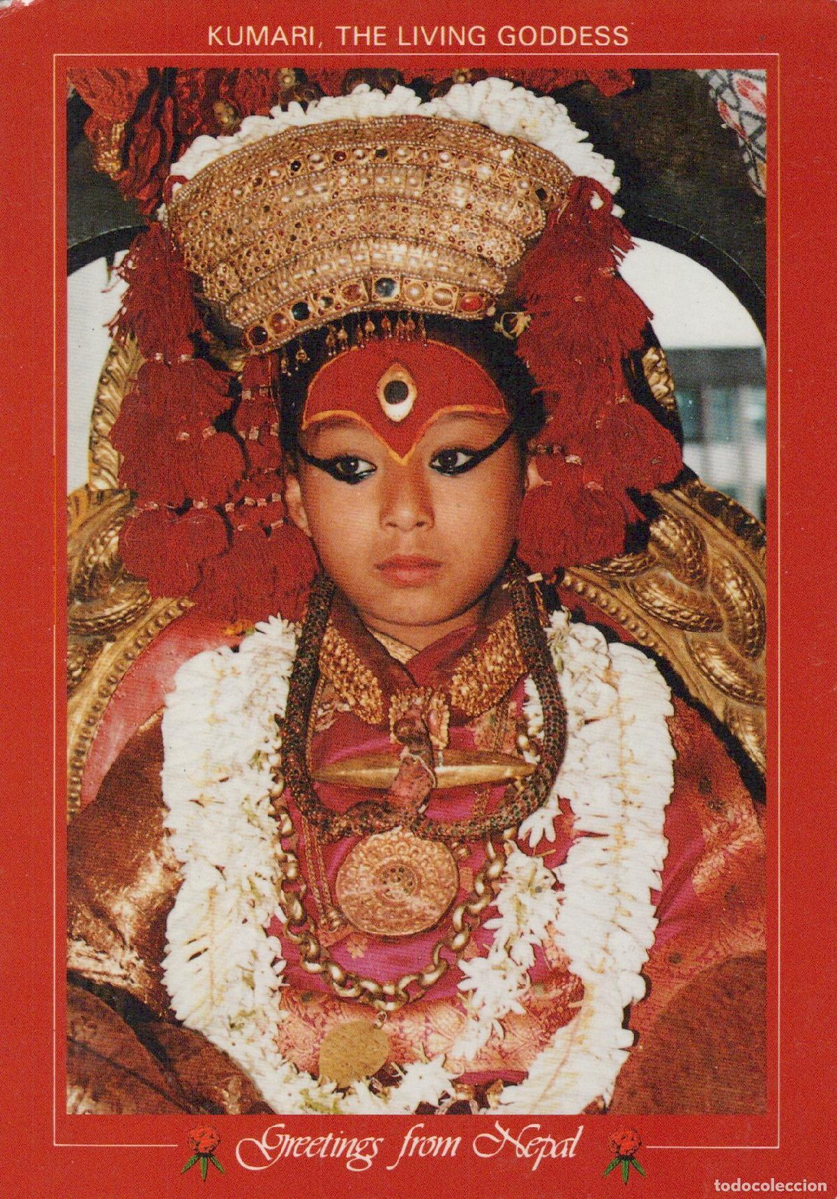 Postkarten: Nepal Kathmandu Bagmati Kumari Living Goddess *YAK830