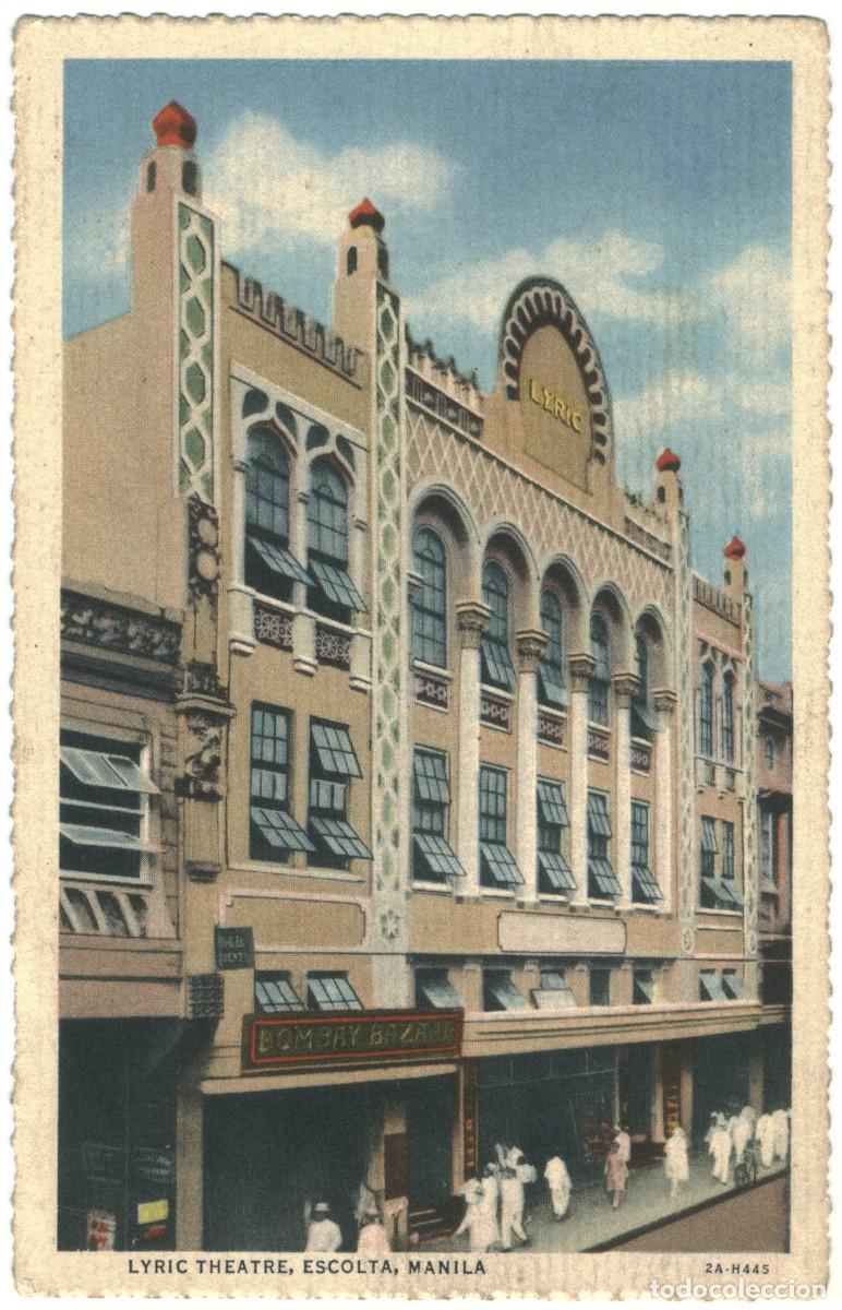 Postales: MANILA_Lyric Theatre, Escolta_Curteich / Teatros Asia