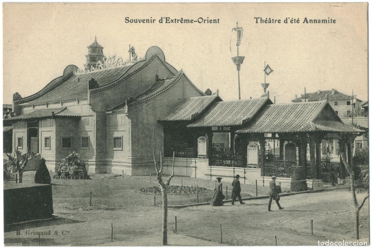 Postales: NO CITY_Th&eacute;&acirc;tre d'&eacute;t&eacute; Annamite_H. Grimaud / Teatros Asia