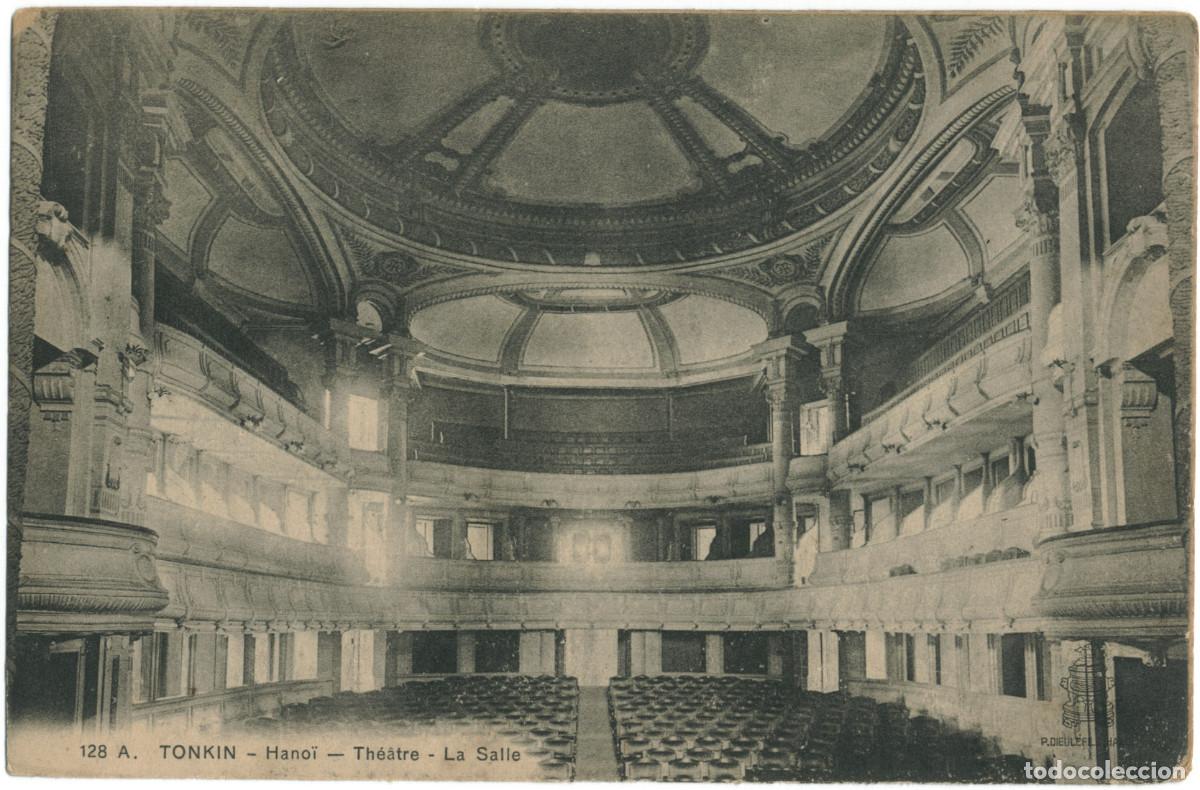 Postales: TONKIN (Hano&iuml;)_Th&eacute;&acirc;tre. La Salle_Sin datos / Teatros Asia