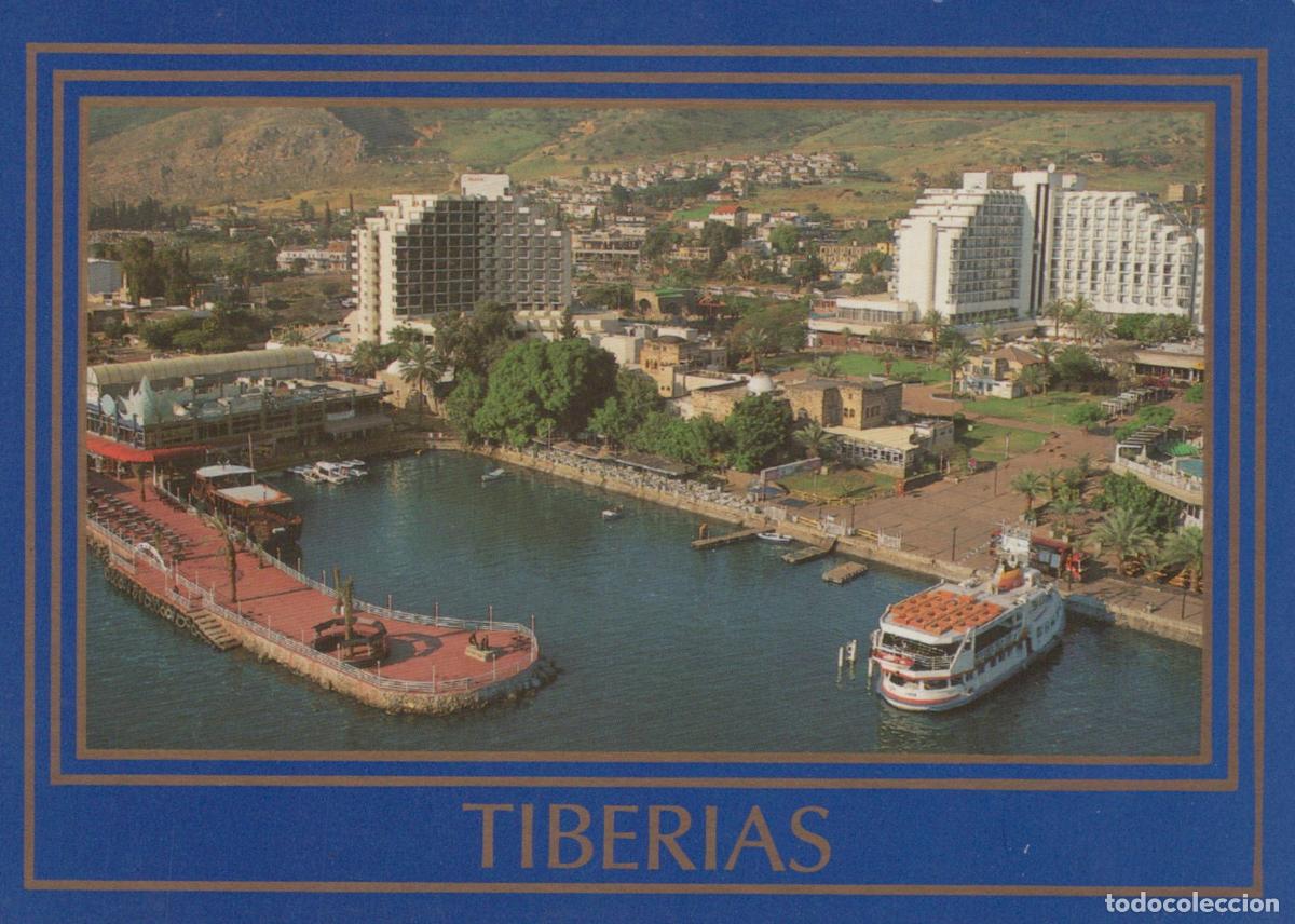 Postales: Israel Tiberias Bird S Eye View Promenade Along Sea of Galilee Unposted *YAM596