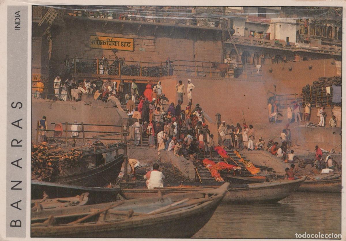 Postales: India Varanasi Banaras Manikarnika Ghat Hindu Rituals Cremation Unposted *YAM625