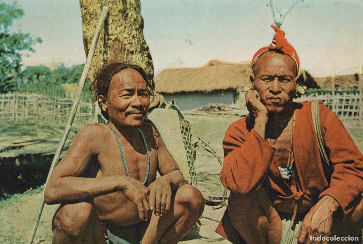 Postales: India Dibrugarh Nagas Konyaks Men Halt On Way To Market Unposted *YAM634