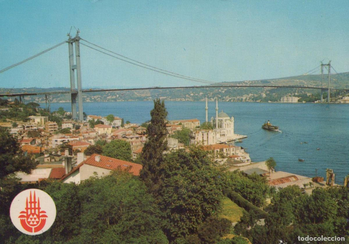 Postales: Turkey Istanbul Bosphorus Bridge Ortakoy Mosque Waterfront View Unposted *YAM759