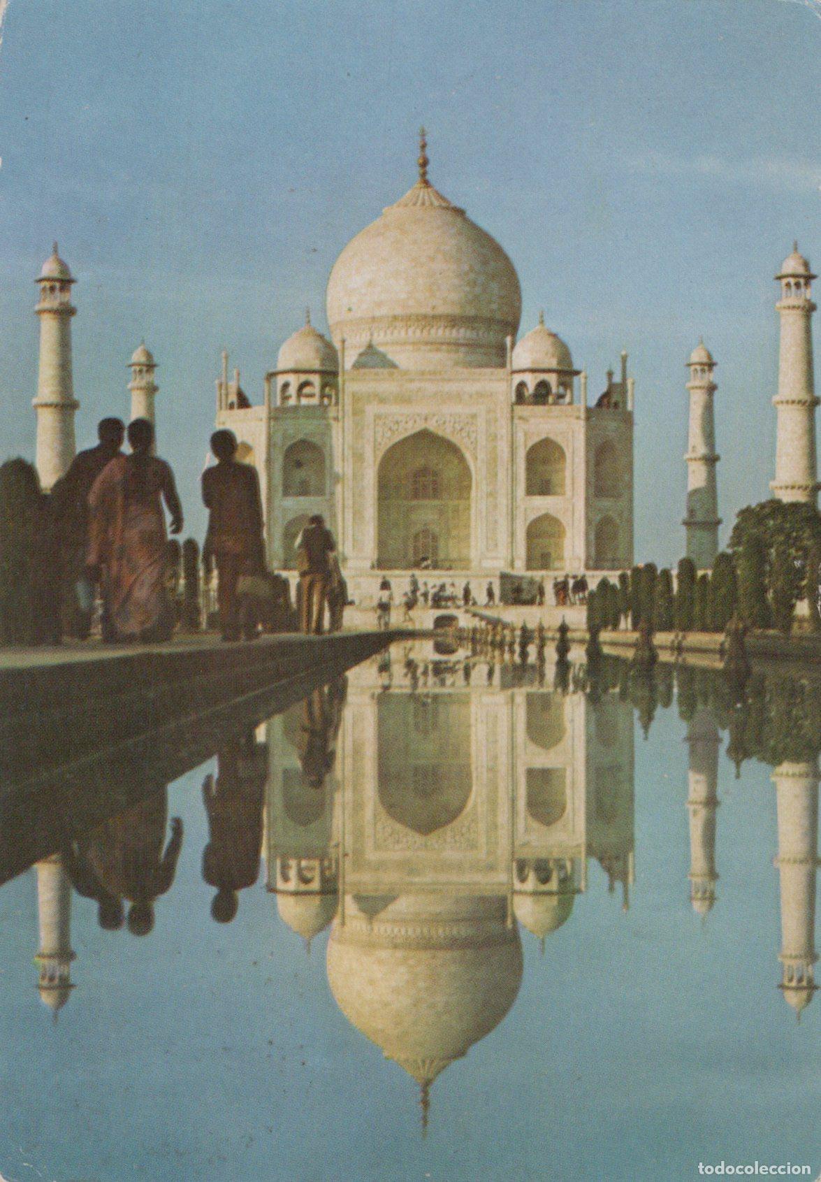 Cartes Postales: India Agra Taj Mahal Palace Reflection People Architecture Vintage *YAR125