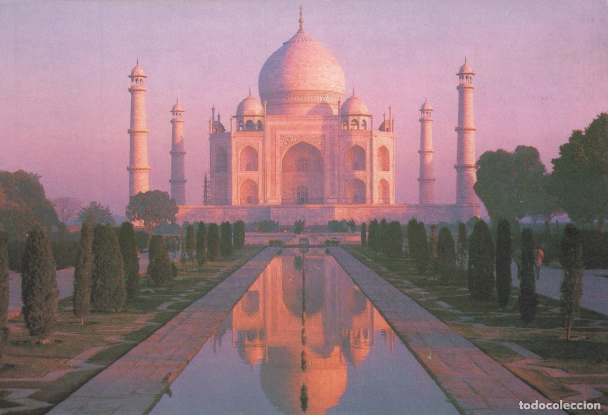Postkarten: India Agra Taj Mahal Historic Mughal Architecture Reflecting Pool Garden *YAR533