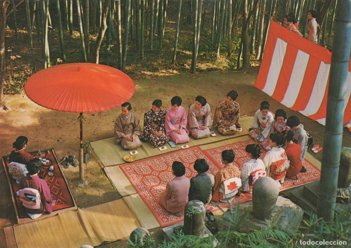 Postales: Japan Kyoto Nodate Tea Ceremony Women in Kimono Bamboo Garden *YAR231