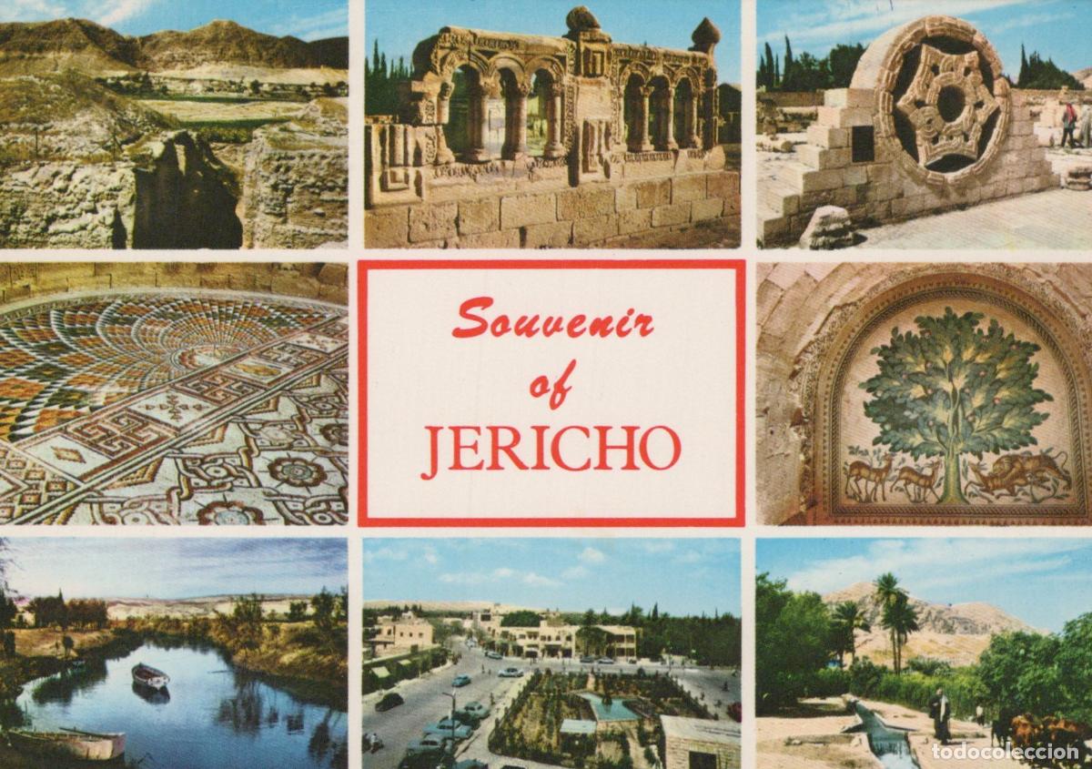 Postales: Israel Jericho Souvenir of Holy Land Multi View Ancient Ruins Mosaics *YAS758