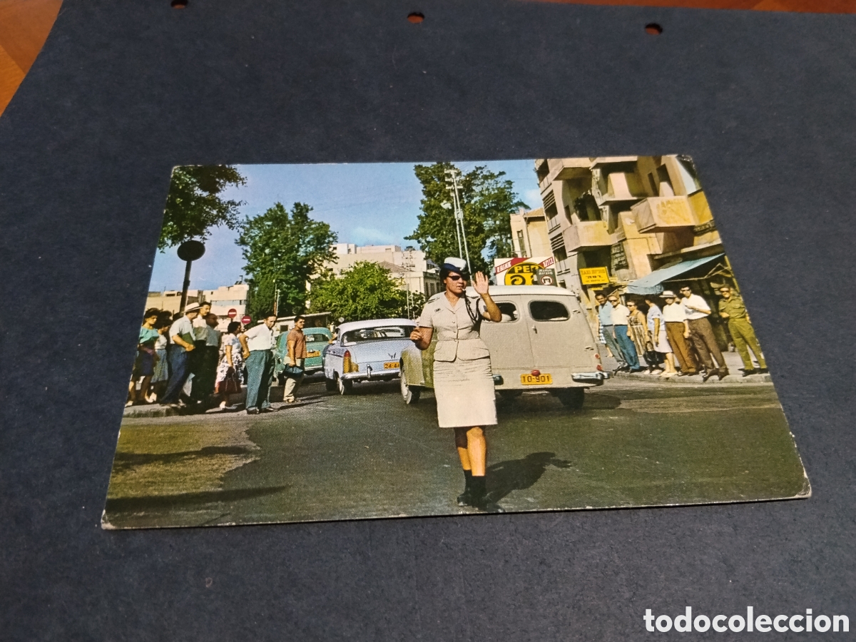 Postales: Postal Tel Aviv,mujer polic&iacute;a control circulaci&oacute;n