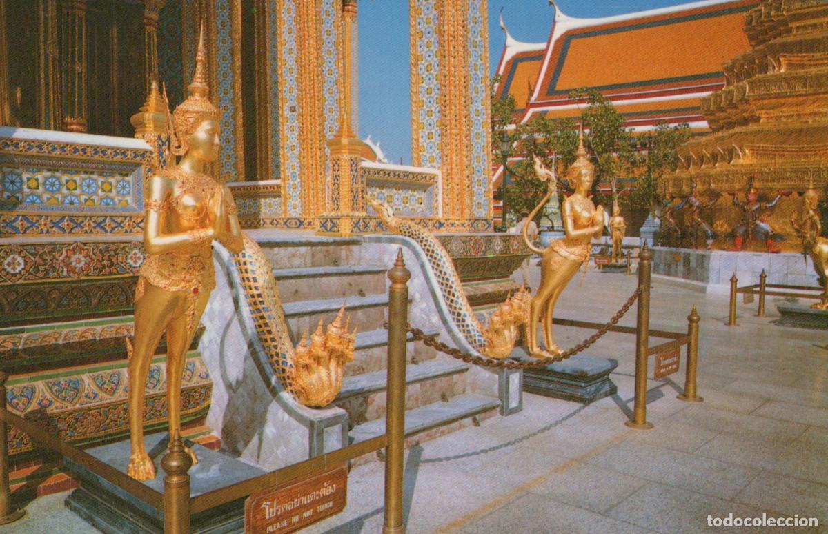 Postales: Thailand Bangkok Kinnari Mythological Statues Emerald Buddha Unposted *YAV553