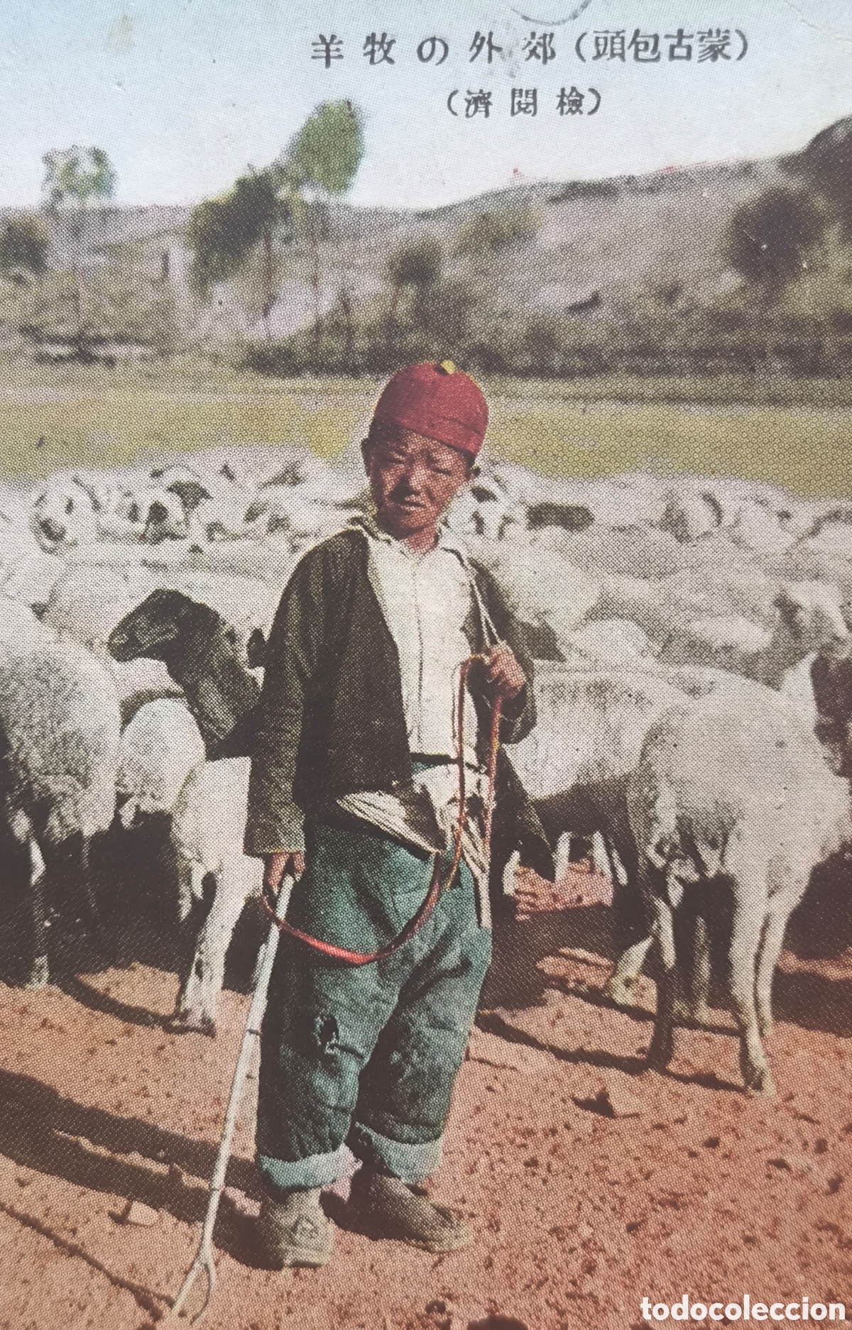 Postales: MONGOLIA POSTCARD SHEPHERD BOY NI&Ntilde;O PASTOR DE OVEJAS POSTAL A COLOR C. 1920