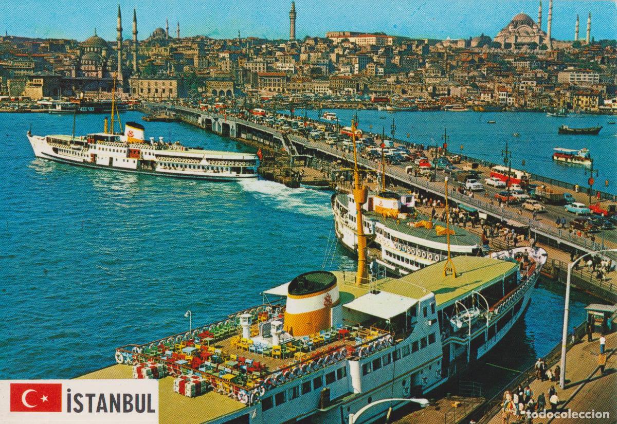 Postales: TURQUIA, ESTAMBUL, EL PUENTE DE GALATA - HER HAKKI MAHFUZDUR - S/C
