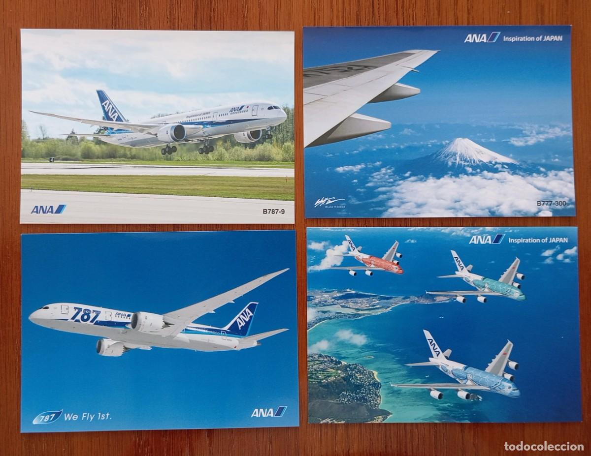 Postales: Exclusivas Tarjetas postales post card compa&ntilde;&iacute;a a&eacute;rea ANA (ALL NIPPON AIRWAYS) AVIONES JAPON.