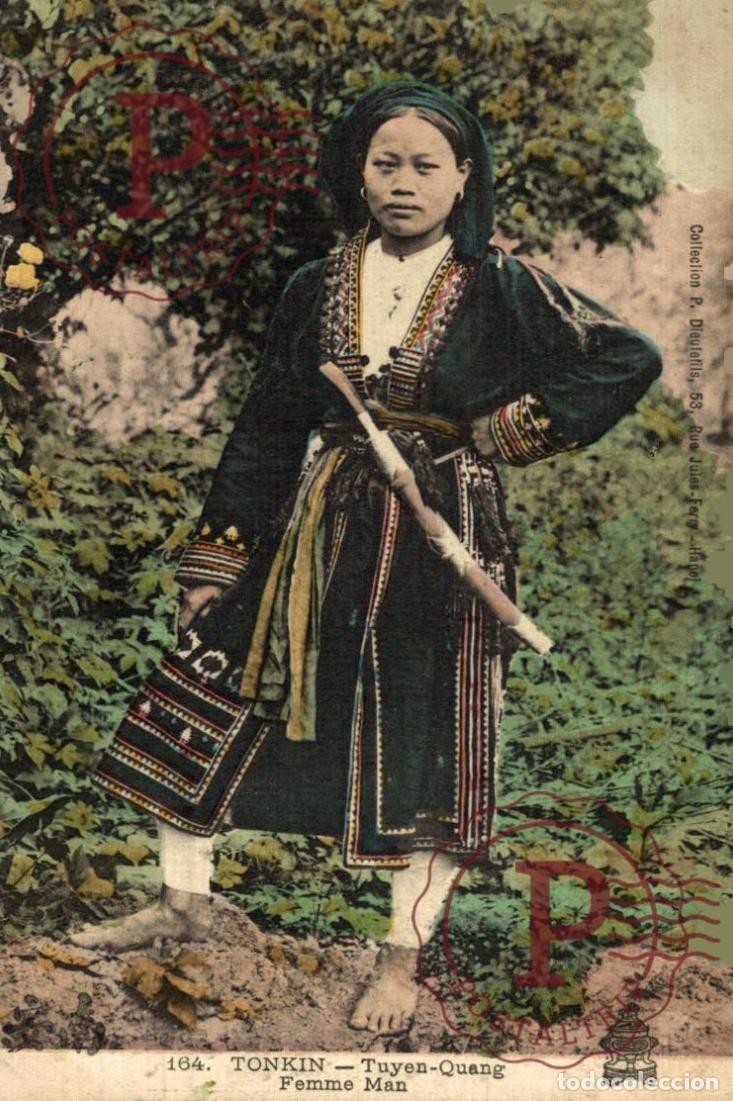 Postales: TONKIN : Tuyen Quang femme Man