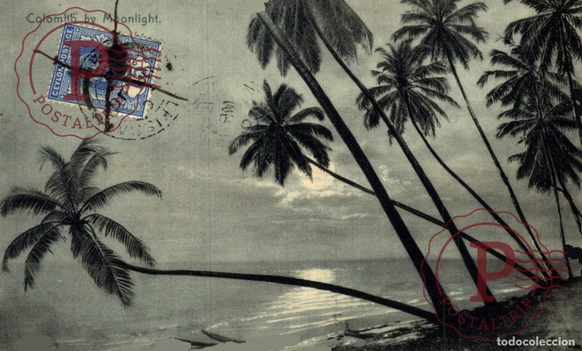 Postales: CEYLON SRI LANCA POSTCARDS COLOMBO SEA-SHORE BY MOONLIGHT