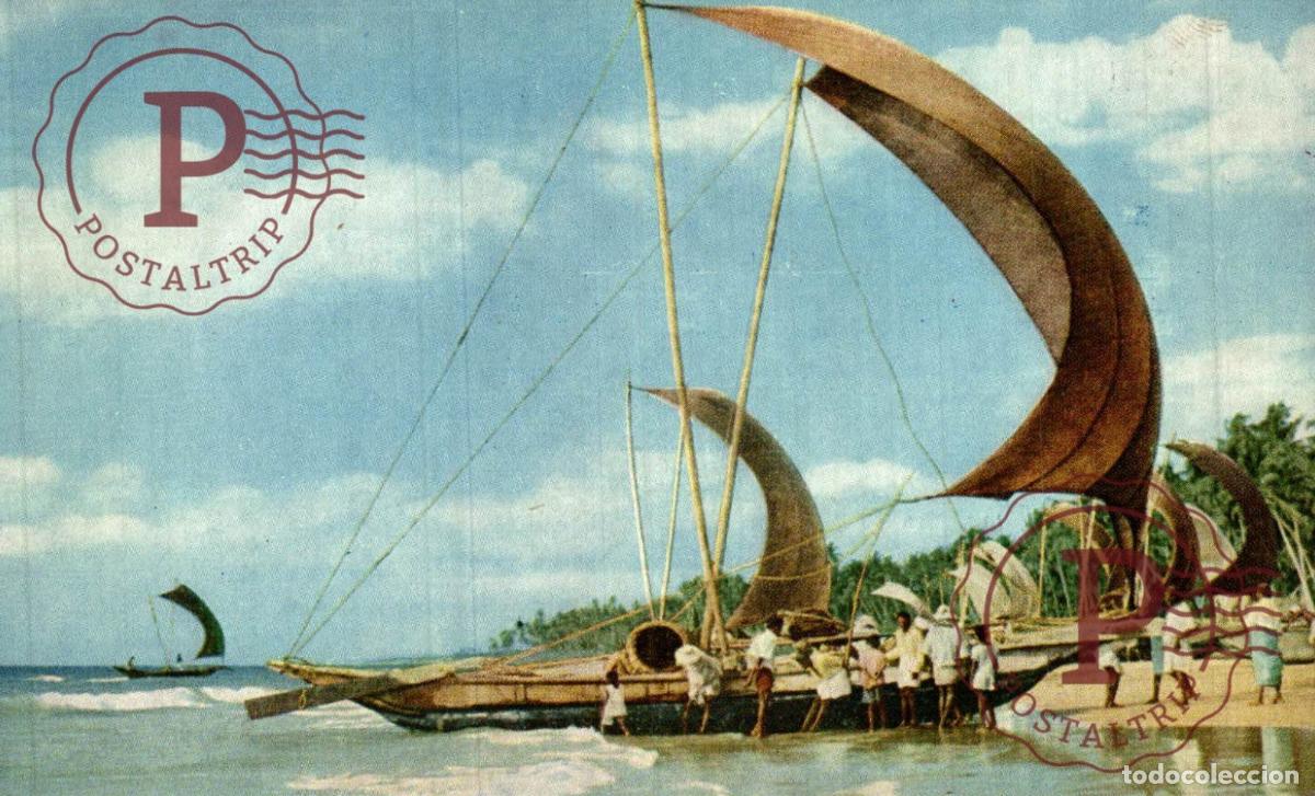 Postales: Fishing Catamaran Boats Ceylon Ceylan Sri Lanka