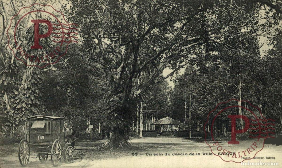 Postales: VIETNAM. SAIGON - UN COIN DU JARDIN DE LA VILLE
