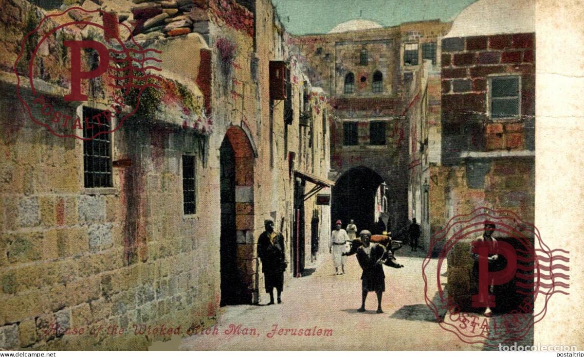 Postales: ISRAEL- Jerusalem - House of the wicked rich man