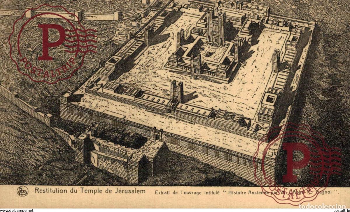 Postales: ISRAEL- Jerusalem - Restitution du Temple de Jerusalem