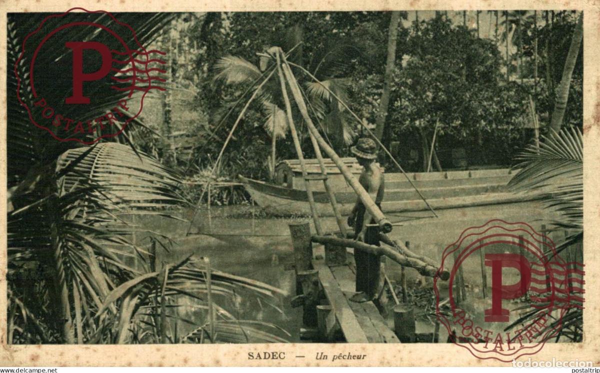 Postales: VIETNAM. Sadec Un pecheur