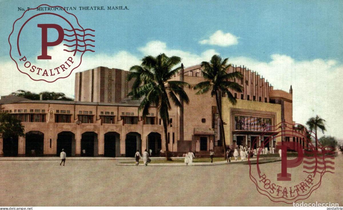 Postais: FILIPINAS. PHILIPPINES. MANILA. METROPOLITAN THEATRE. TEATRO.